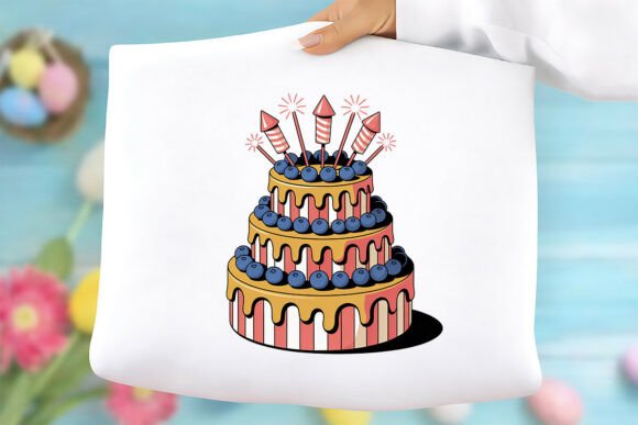 4th of July Png and Patriotic Cake Png: A Versatile Digital Asset for Creative Projects
