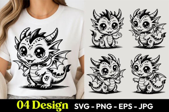 Adorable Dragon SVG PNG: A Versatile Digital Asset for Modern Design Needs