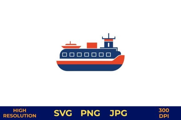 Cargo Ship Carrying LNG in Vector Art