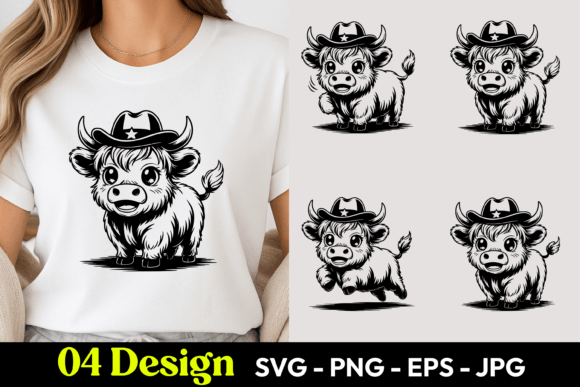 Cowboy Bull Cartoon SVG PNG: A Versatile Resource for Modern Creatives