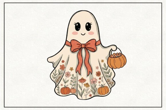 Cute Halloween Ghost PNG