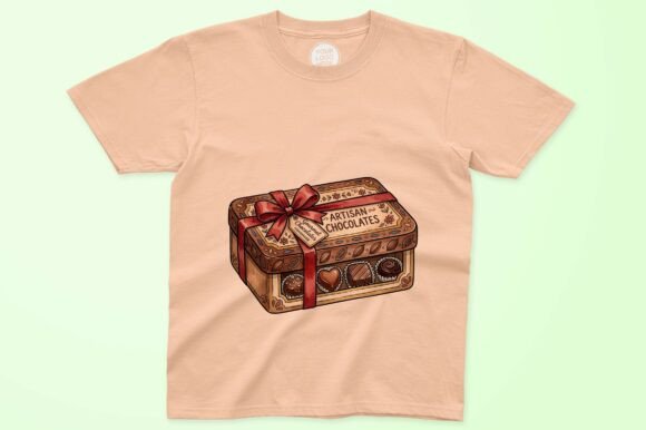 Decorative Chocolate Gift Box: A Versatile Digital Design for Creative Projects