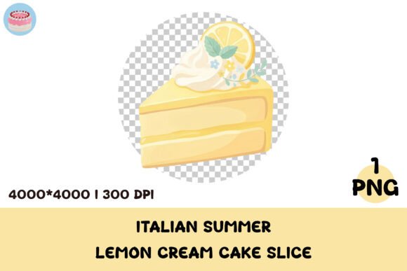 Discover the Beauty of Lemon Cream Cake Slice PNG Clipart