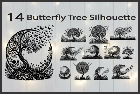 Enhance Your Crafting Projects with the Butterfly Tree Silhouette Bundle
