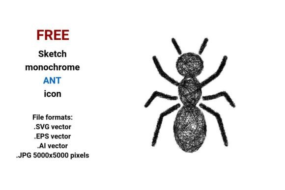 FREE Sketch Ant Icon: A Versatile Design Asset for Creators