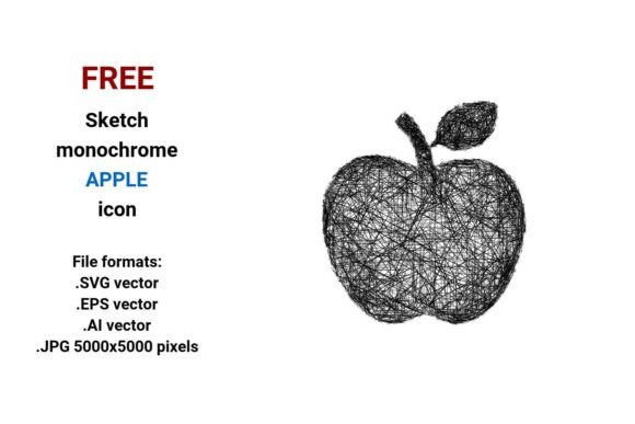 FREE Sketch Apple Icon: A Versatile Design Resource for Creative Projects