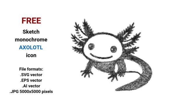 FREE Sketch Axolotl Icon: A Versatile Design Element for Modern Creativity
