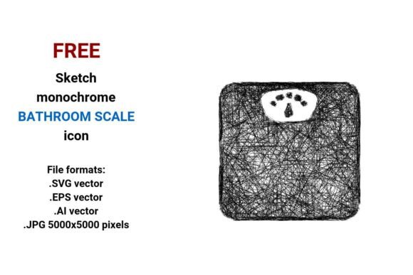 Free Sketch Bathroom Scale Icon
