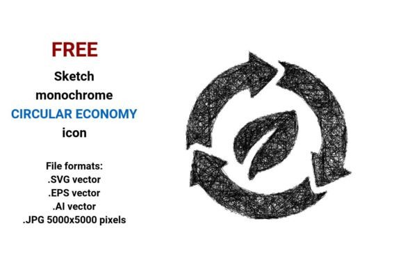 FREE Sketch Circular Economy Icon