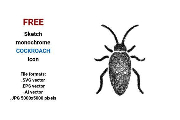 FREE Sketch Cockroach Icon: A Creative Asset for Modern Designers