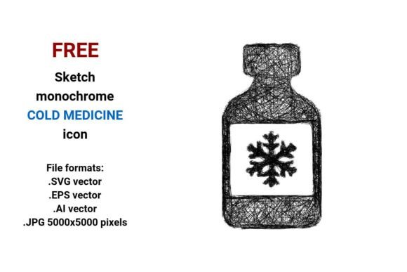 FREE Sketch Cold Medicine Icon: A Versatile Resource for Designers and Developers
