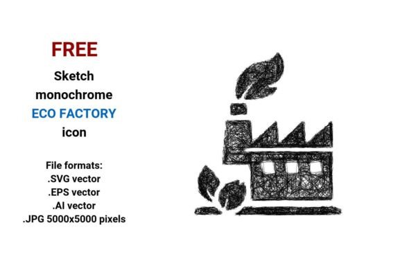 FREE Sketch Eco Factory Icon