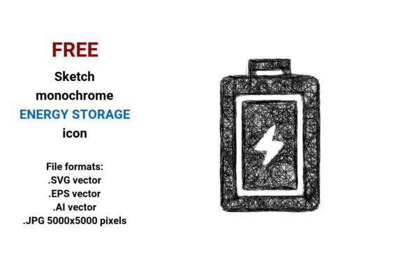 Free Sketch Energy Storage Icon