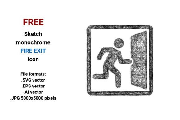 FREE Sketch Fire Exit Icon: A Versatile Tool for Designers and Creators