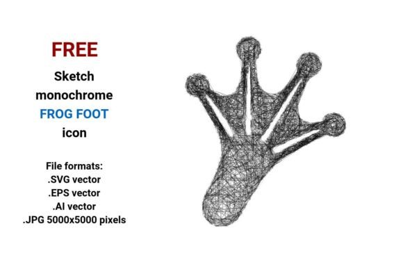Free Sketch Frog Foot Icon