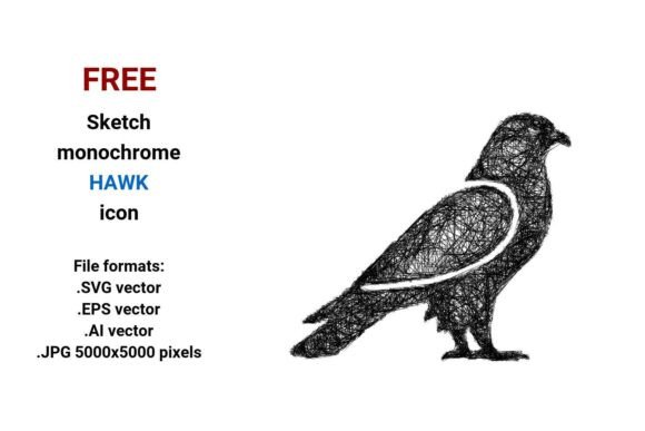 Free Sketch Hawk Icon