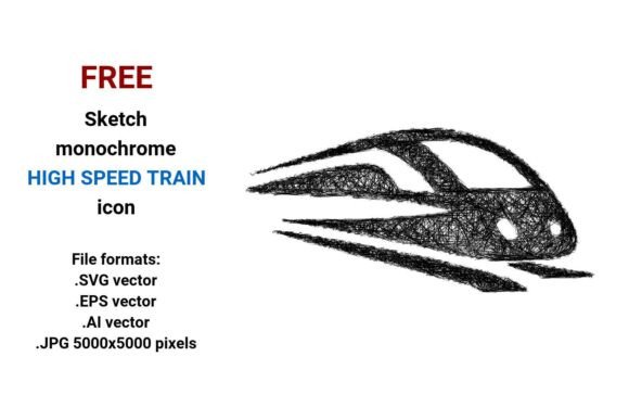 Free Sketch High Speed Train Icon