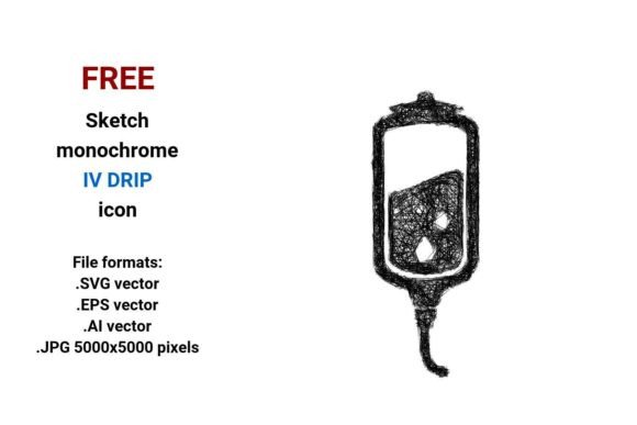 Free Sketch Iv Drip Icon