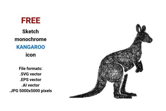 FREE Sketch Kangaroo Icon: A Strategic Tool for Design and Branding