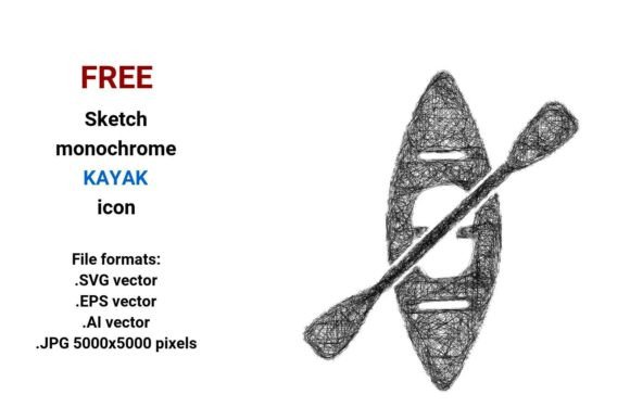 FREE Sketch Kayak Icon: A Versatile Resource for Designers and Developers