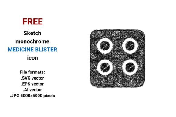 Free Sketch Medicine Blister Icon