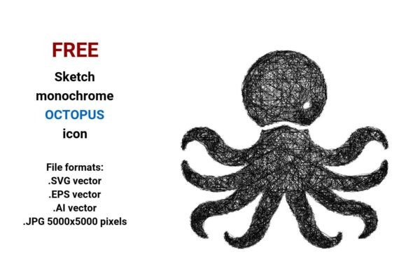 Free Sketch Octopus Icon