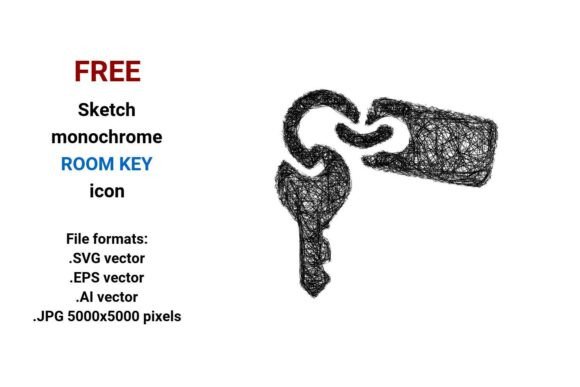 Free Sketch Room Key Icon