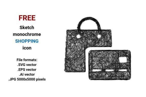 FREE Sketch Shopping Icon: A Versatile Design Asset for Modern Creators
