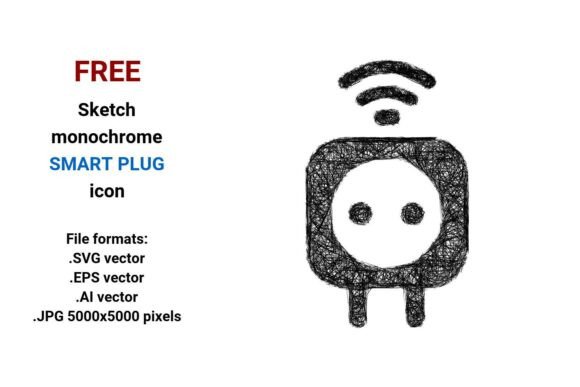 Free Sketch Smart Plug Icon
