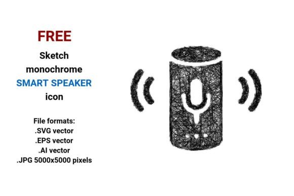 FREE Sketch Smart Speaker Icon and Vector Files for Designers