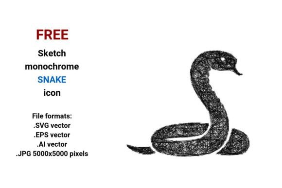 FREE Sketch Snake Icon: A Versatile Design Asset for Modern Projects