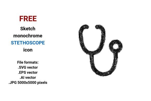 FREE Sketch Stethoscope Icon: A Versatile Tool for Designers and Creators