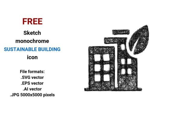 Free Sketch Sustainable Building Icon