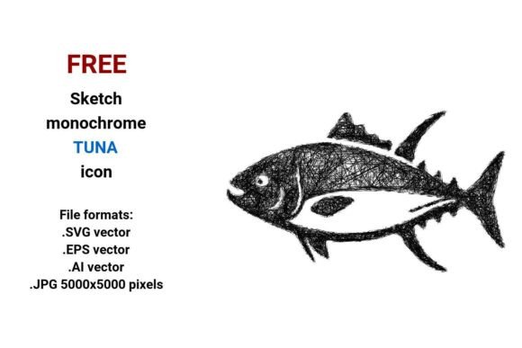 FREE Sketch Tuna Icon: A Versatile Resource for Designers