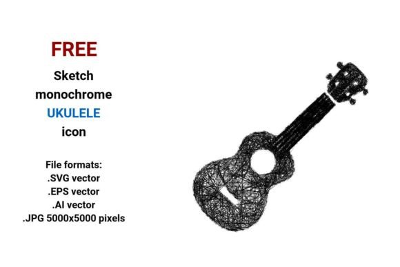 Free Sketch Ukulele Icon