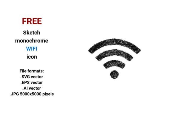 Free Sketch Wifi Icon