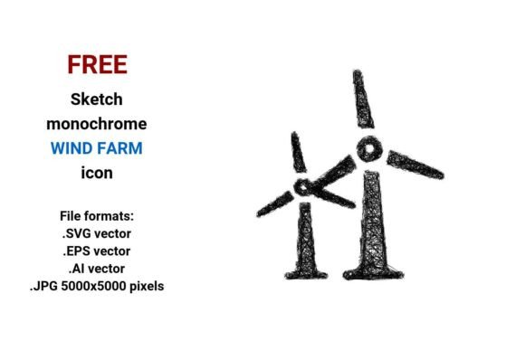 FREE Sketch Wind Farm Icon: A Powerful Tool for Green Energy Visualization