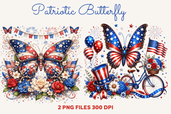 Patriotic Butterfly PNG: A Versatile Design for Creative Projects