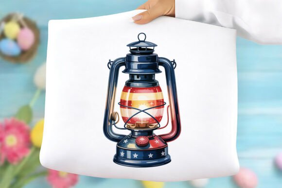 Patriotic Lantern PNG: A Versatile Design for Creative Projects
