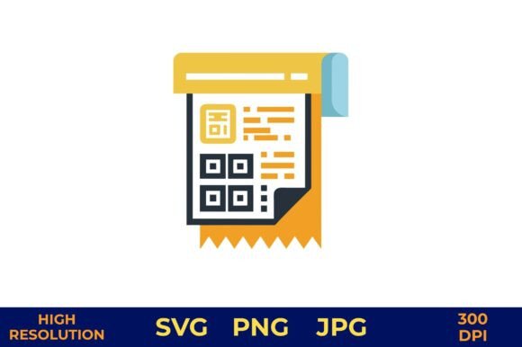 QR Code Receipt Icon Vector for Digital: A Modern Solution for Creative and Business Needs