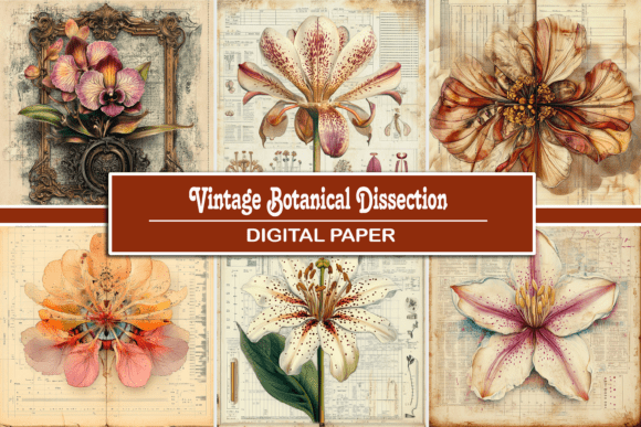Vintage Botanical Dissection: A Timeless Fusion of Science and Art